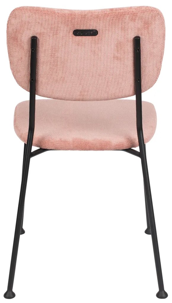 Zuiver Benson Design Eetkamerstoel Roze Stof