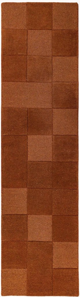 Handgetufte wollen loper Checkerboard