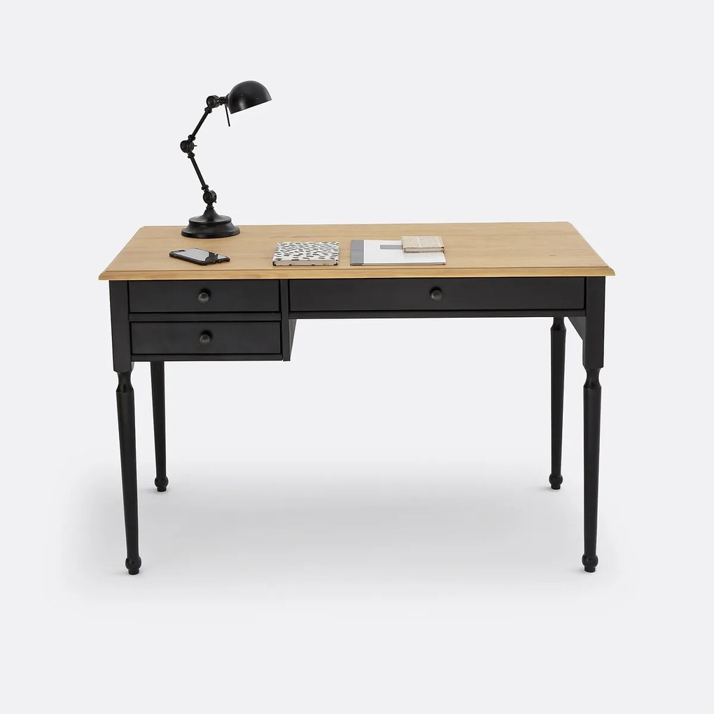 Bureau in massief dennenhout
