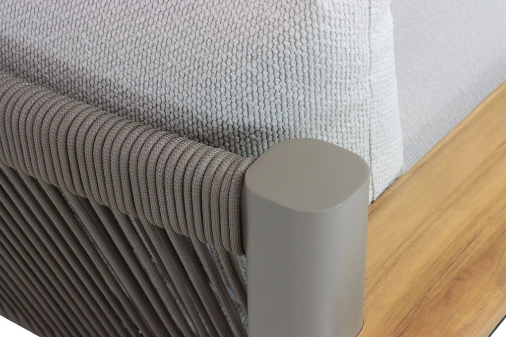 Stoel en Bank Loungeset 5 personen Aluminium/Rope Taupe  Santika Furniture Santika