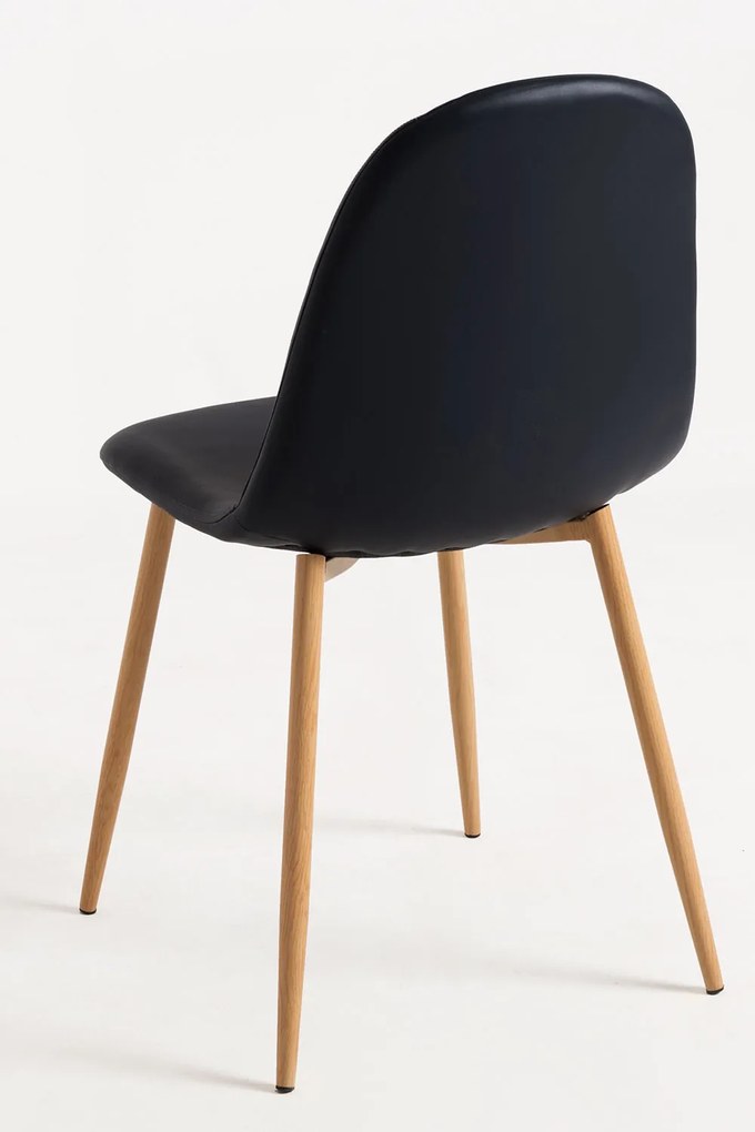 Pak 4 Teok Kunstlederen Stoelen
