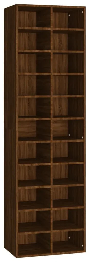 vidaXL Schoenenkast 54x34x183 cm bewerkt hout bruineikenkleurig