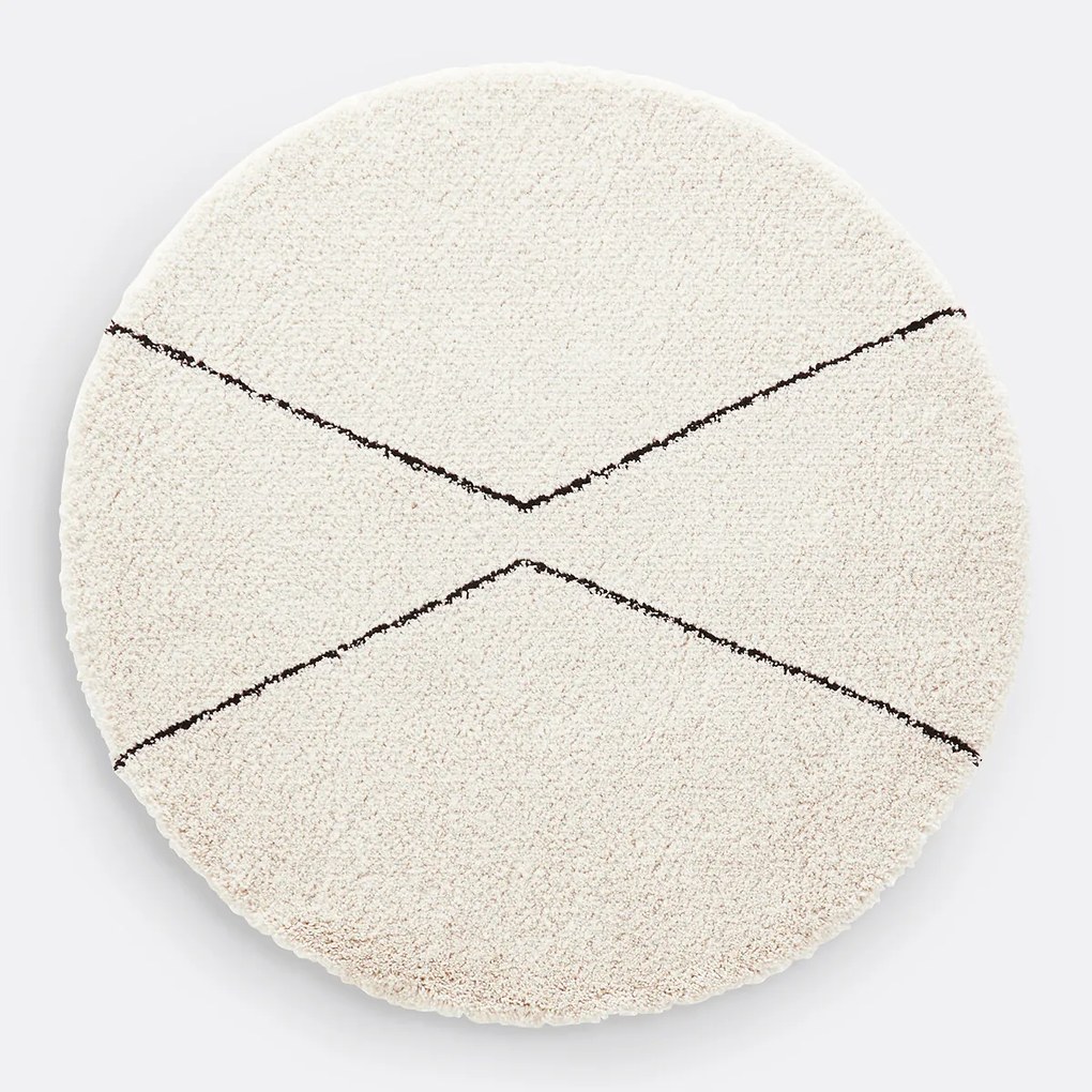 Rond vloerkleed in berber stijl, Luna