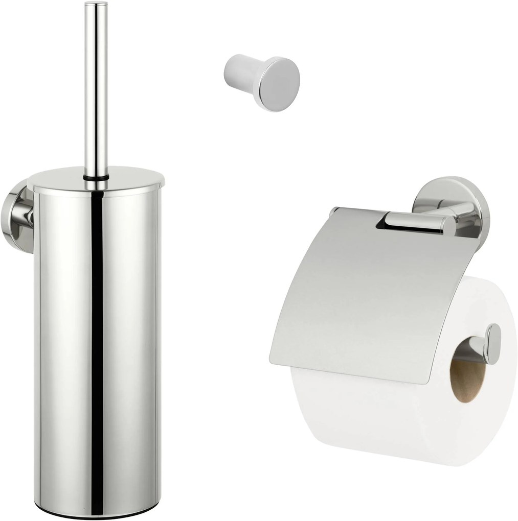 Saqu Nemo 3-delige toiletset chroom