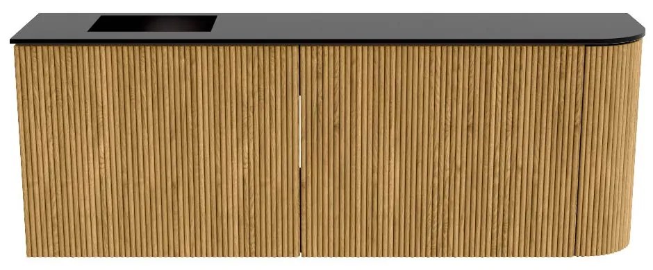 Mondiaz Joya 110cm toiletmeubel ronding rechts oak met wastafel faye links zonder kraangat urban