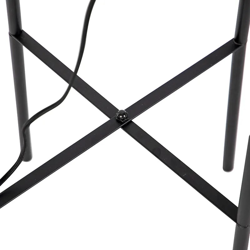 Moderne vloerlamp zwart 135cm - Bliss Mesh