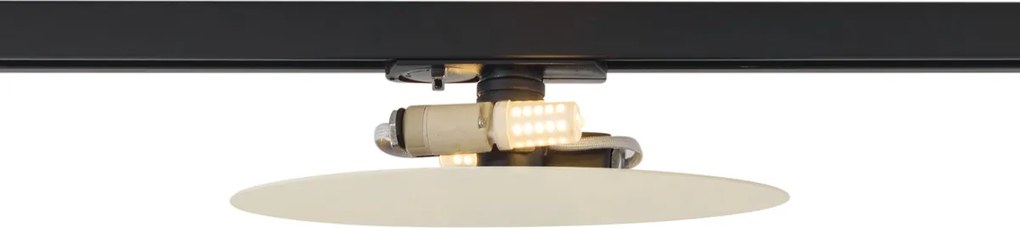 Moderne plafondlamp beige voor railsysteem 1-fase 2-lichts - Iconic Pulley