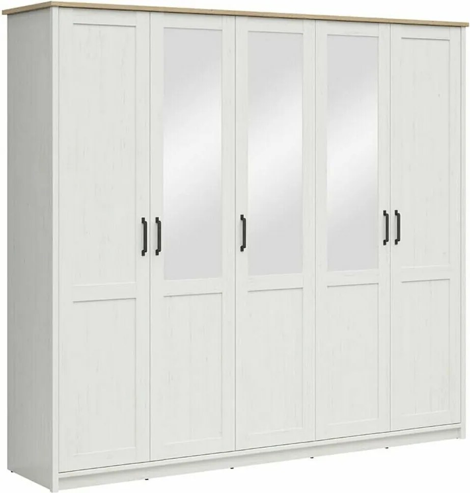 Kledingkast Balmave 128, Anderson den, Kleinzoon eik, 220x241x58cm, 177.05 kg, Kledingkast deuren: Met scharnieren