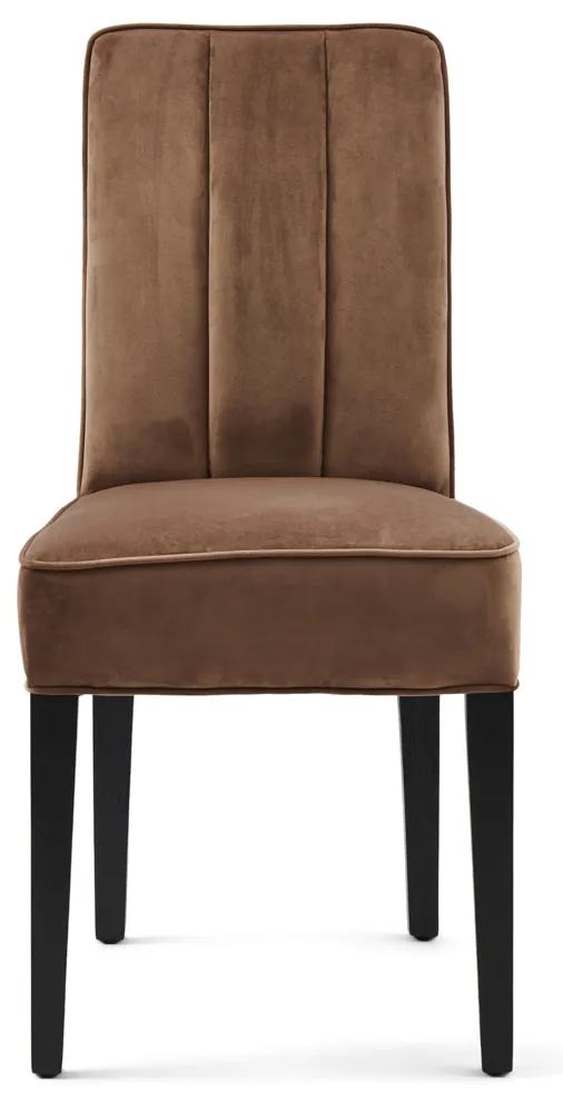 Rivièra Maison - The Jade Dining Chair, velvet III, golden mink - Kleur: bruin