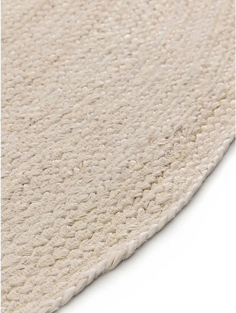 Vloerkleed Jute Jutta Rond Ivory Grijs