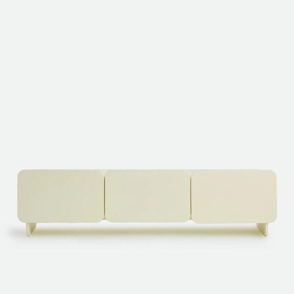Gelakt hifi tv-meubel, 3 deuren, breedte 170 cm, CESCO