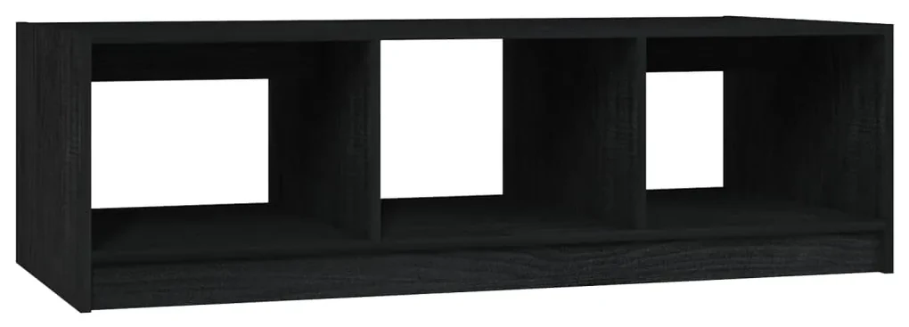 vidaXL Salontafel 110x50x34 cm massief grenenhout zwart