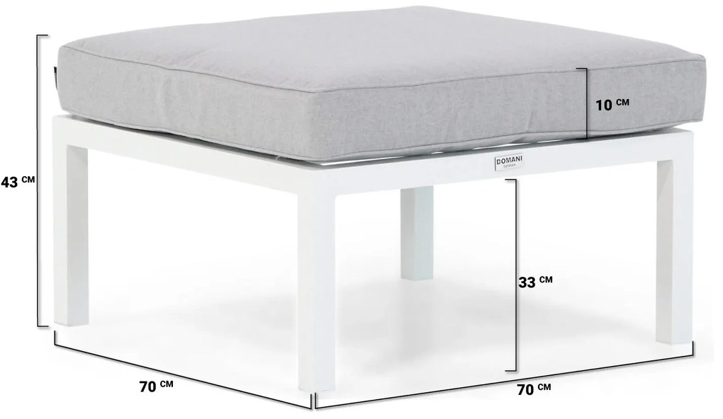 Hoek loungeset 6 personen Aluminium Wit  Domani Furniture Linde