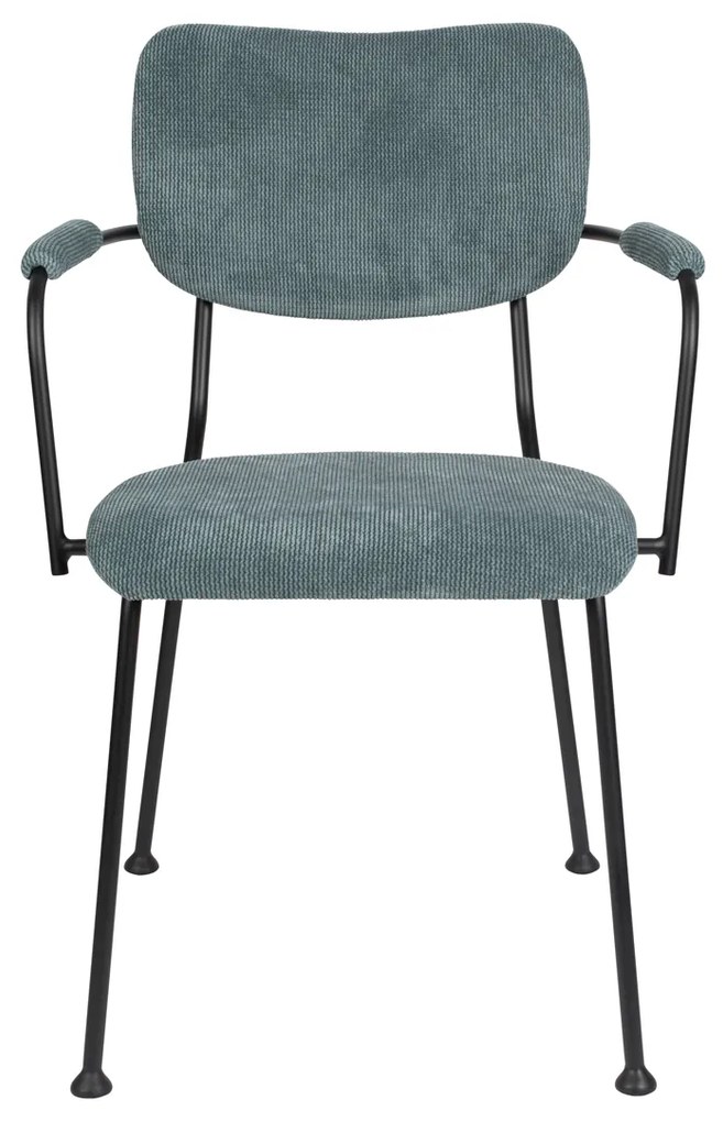 Zuiver Benson Design Stoel Met Armleuningen Grijsblauw