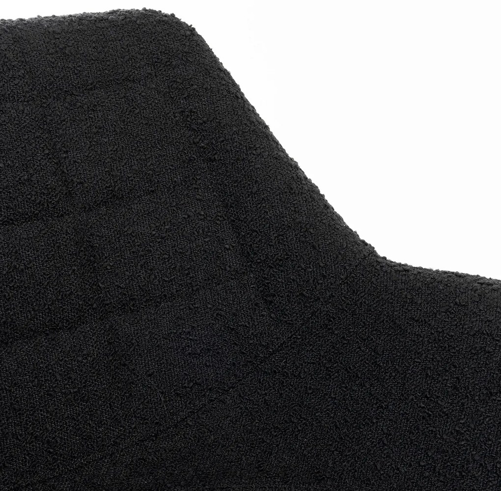 Zuiver Doulton Swivel Design Eetkamerstoel Draaibaar Zwart Boucle