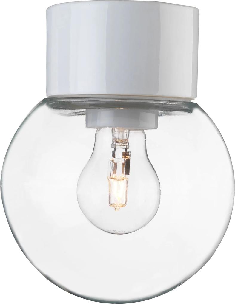 Ifö Electric Classic Globe plafond-en wandlamp wit IP54 150mm helder