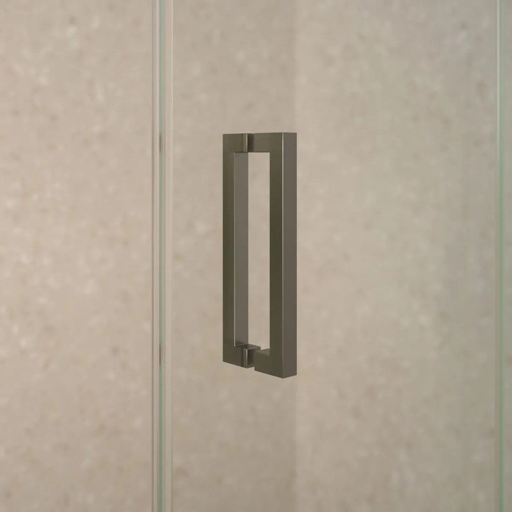Saniclear Supreme douchecabine 90x90cm anti-kalk verouderd ijzer - gunmetal