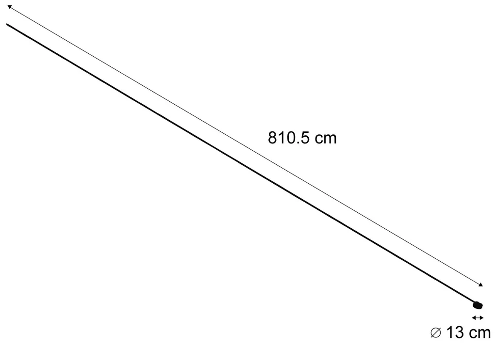 Modern railsysteem zwart 1-fase 800 cm met ronde voeding - Magnetic Modern Binnenverlichting Lamp