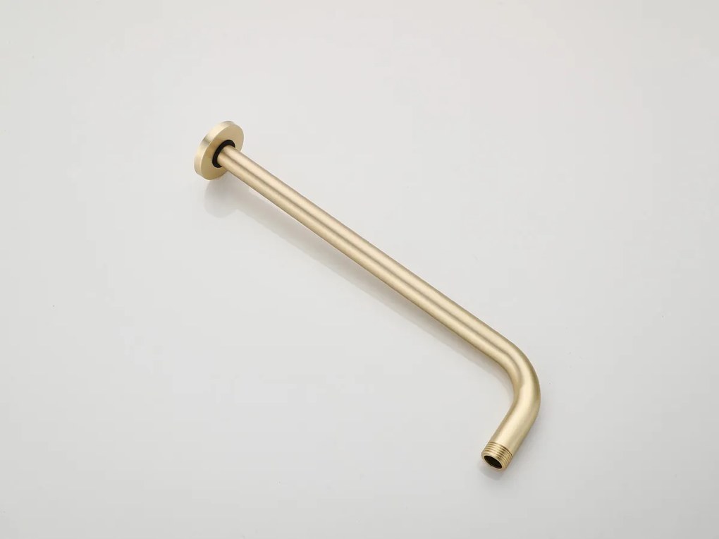 Saniclear Brass inbouwregendouche met 30cm hoofddouche, wandarm, 2 standen handdouche en glijstang geborsteld messing - mat goud