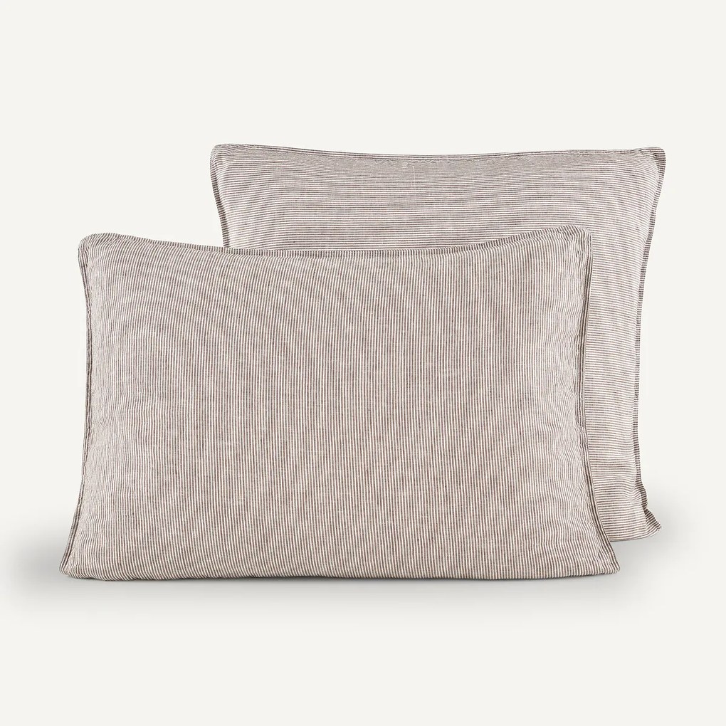 Kussensloop in gewassen Europees linnen, Skampos