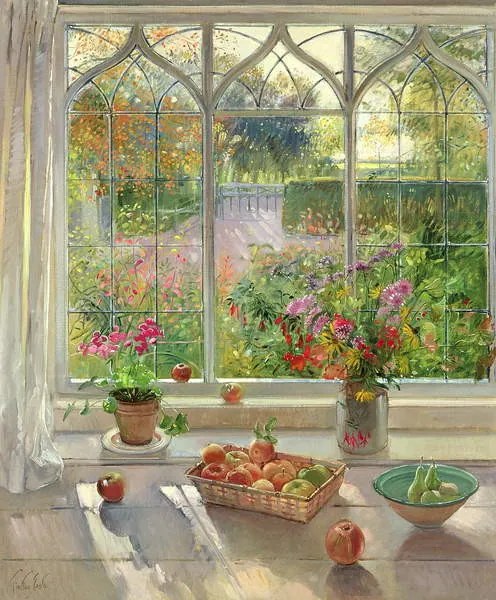 Kunstreproductie Autumn Fruit and Flowers, 2001, Timothy Easton