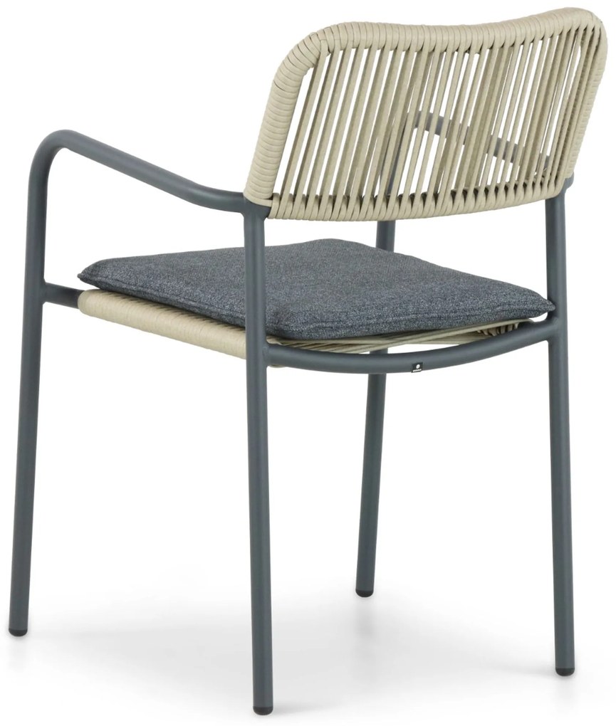 Tuinstoel stapelbaar Aluminium/rope Taupe-naturel-bruin Coco Penya