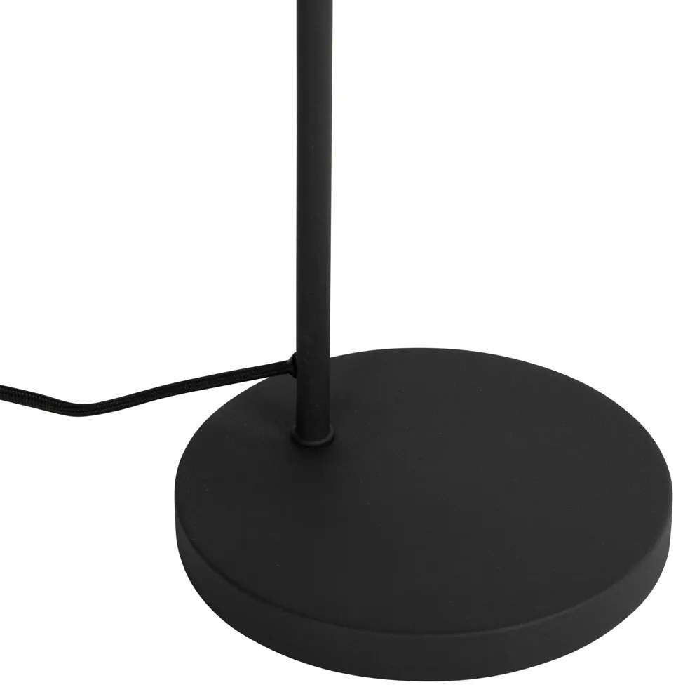 Retro tafellamp zwart met gouden binnenkant - Jinte