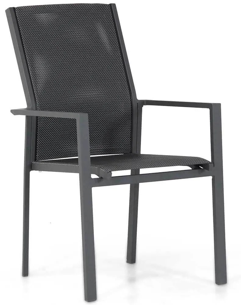 Tuinset 4 personen 90 cm Aluminium/textileen Grijs Presto Ricadi/Mondello