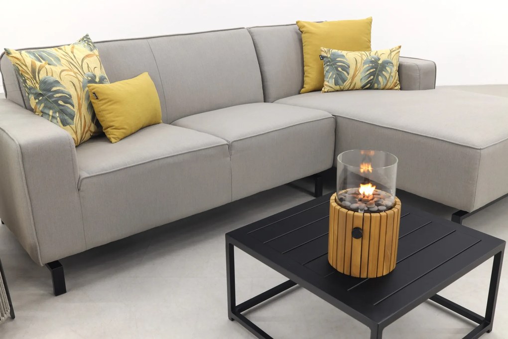 Boavista/Toronto loungebank chaise longue - Nature Grey - 3-delig - links