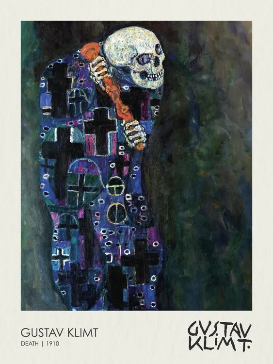 Kunstreproductie Death (Skull) 1910, Gustav Klimt