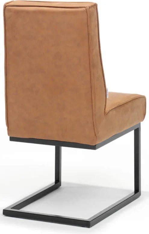 Eetkamerstoel - Andries - Lederlook Soft Cognac