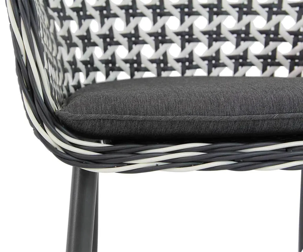 Domani Furniture Emory Dining Tuinstoel Wicker Zwart
