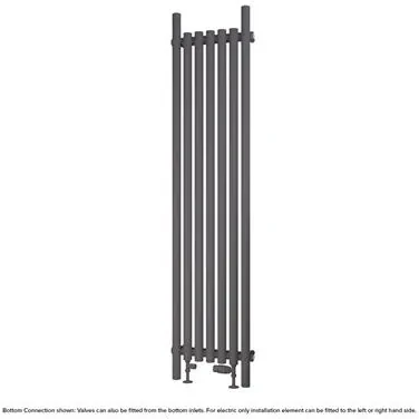 Eastbrook Lambourne horizontale radiator 40x180cm 888W antraciet