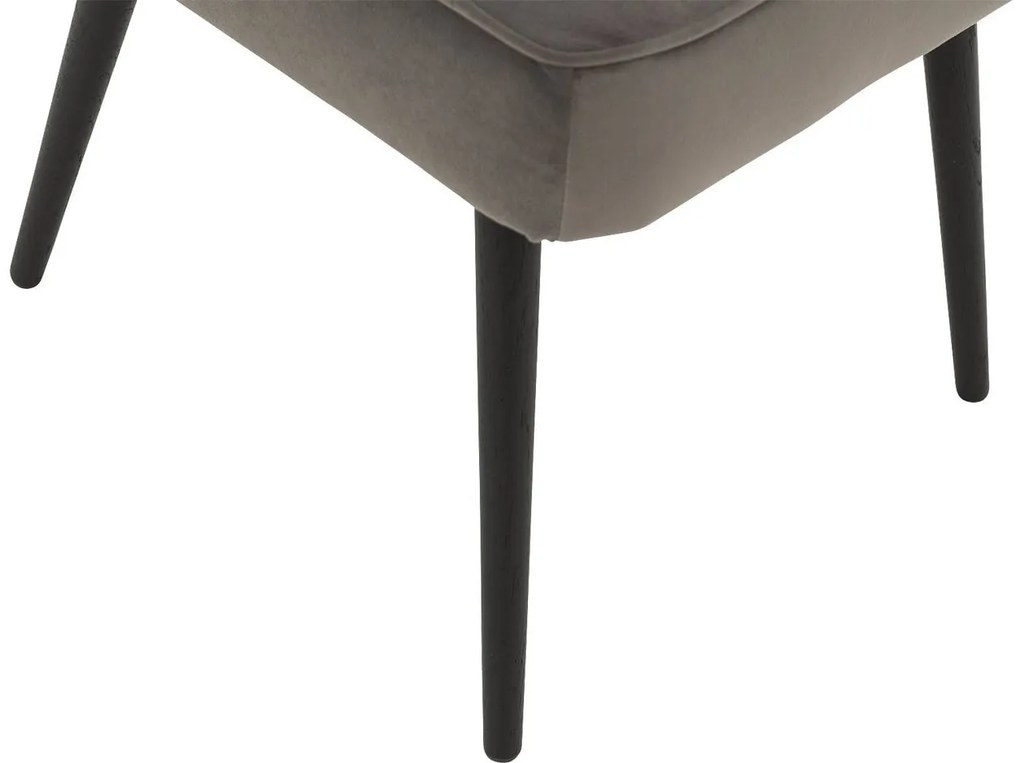 Goossens Eetkamerstoel Rob grijs velvet stof leuning, urban industrieel