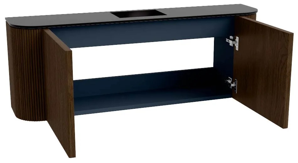 Mondiaz Joya 115cm toiletmeubel ronding links/rechts walnut met wastafel faye midden zonder kraangat urban