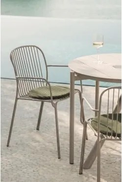 Pack Van 2 Tuinstoelen Met Armleuningen Van Staal Anerina Moka Bruin & Groen – Intens Olijf - Sklum