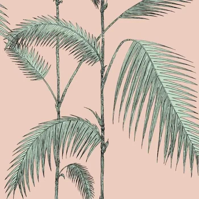 Cole & Son Palm Leaves behang Alabaster Pink