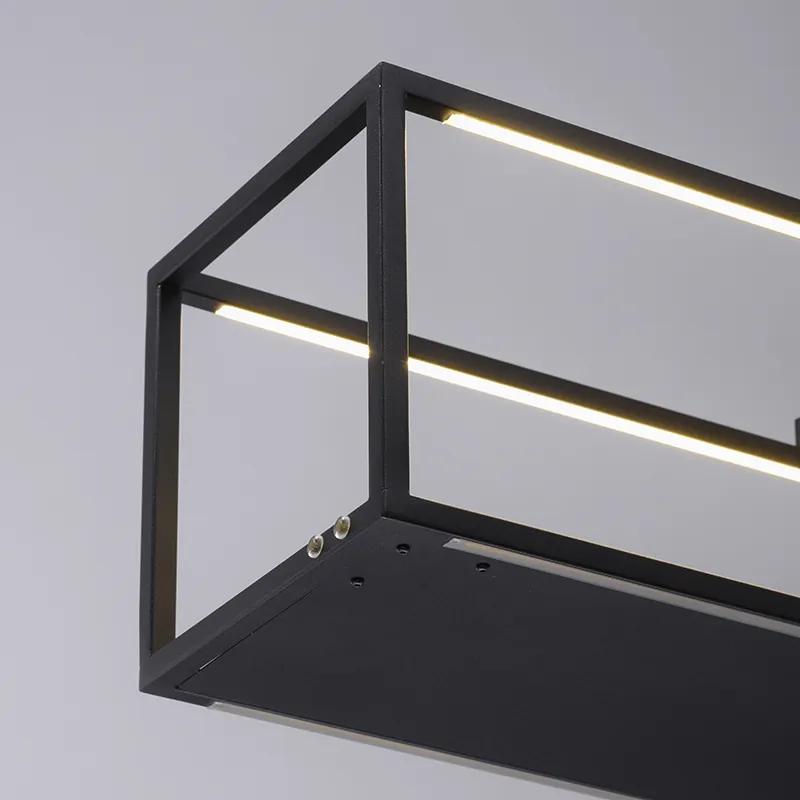 Eettafel / Eetkamer Design hanglamp zwart incl. LED met touch dimmer - Jitske Industriele / Industrie / Industrial Binnenverlichting Lamp