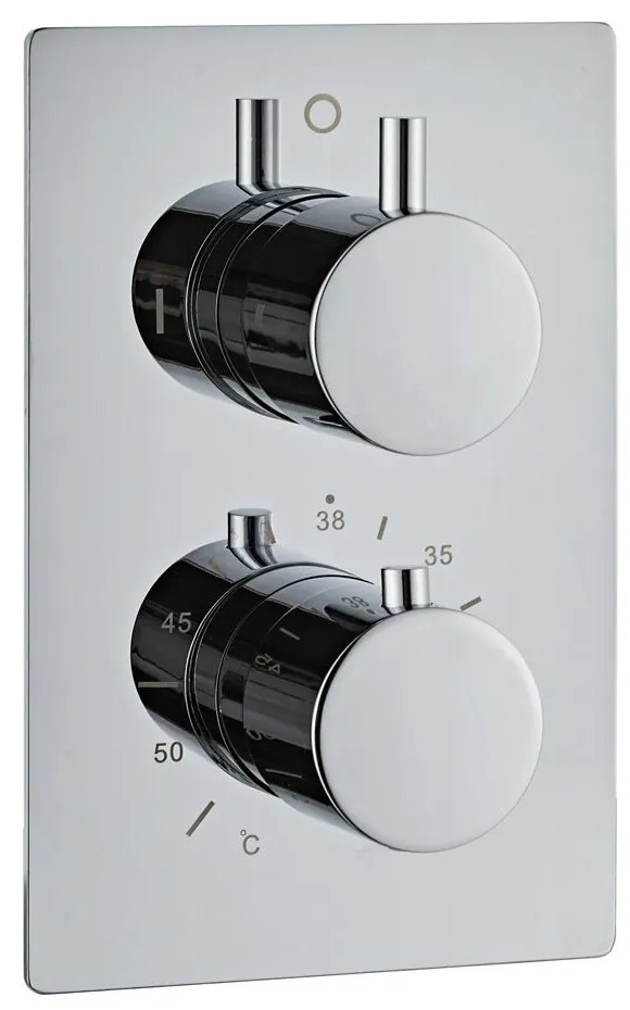 Saniclear Cube inbouw regendouche met inbouw douchekop 30x30cm, glijstang en 2 standen handdouche chroom