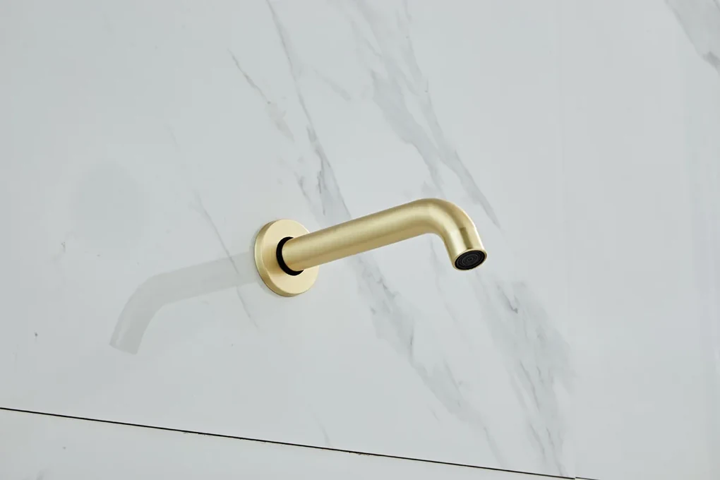 Saniclear Brass baduitloop geborsteld messing / mat goud