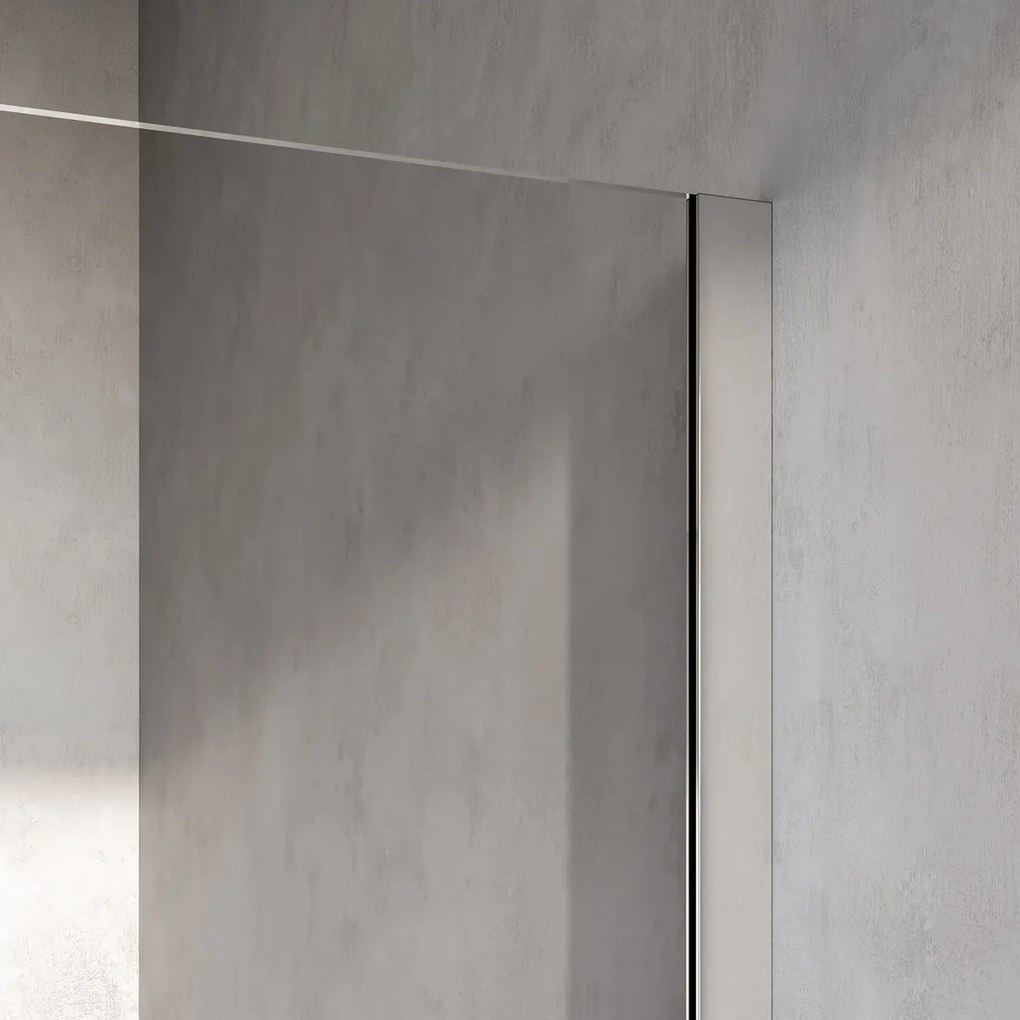 Brauer Oblivion inloopdouche helder glas 90cm met 30cm zijwand chroom
