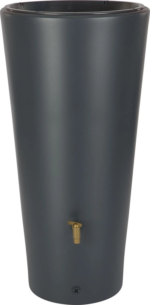 Garantia vaso 2-in-1 grafiet grafiet - Regenton met plantenbak - 58x58x120cm - 220 liter