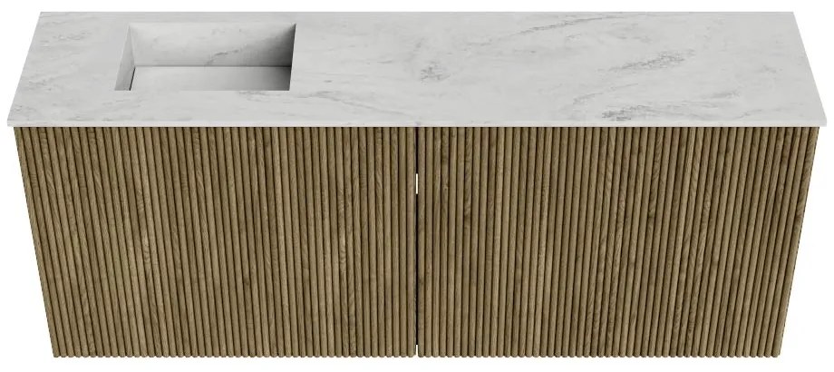 Mondiaz Joya DLux 100cm toiletmeubel dusk met wastafel faye links 1 kraangat opalo
