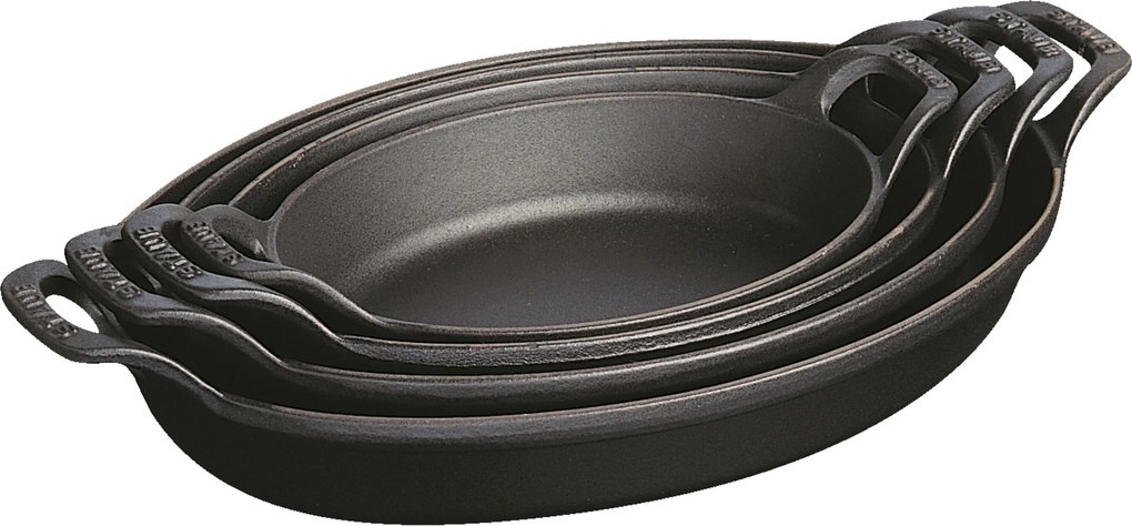 Staub Specialities Ovenschaal 32 cm, Ovaal, Zwart - Specialities - Staub