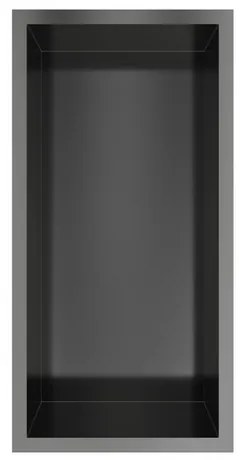 Hotbath &MORE Inbouwbox of inbouwnis - 30x15x10 - Geborsteld gunmetal PVD BOX015BGP