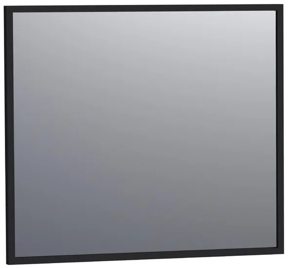 BRAUER Onyx spiegel - 80x70cm - rechthoekig - zwart geborsteld frame SP-ON80RHZ