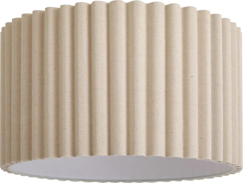 Japandi lampenkap van beige linnen 35/35/20 - Scalloped Single