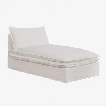 Modulaire Chaise Longue Module Voor Modulaire Bank In Linnen En Katoen Grace Stof Gebroken Wit - Sklum