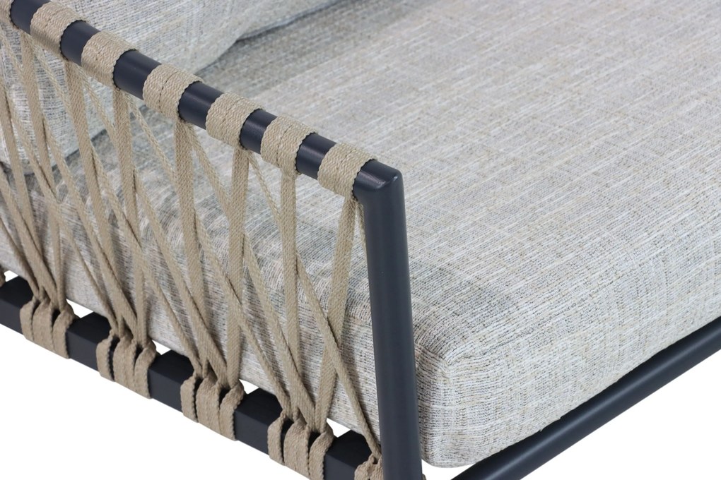 Stoel en Bank Loungeset 5 personen Aluminium/rope Grijs  Lifestyle Garden Furniture Feraro