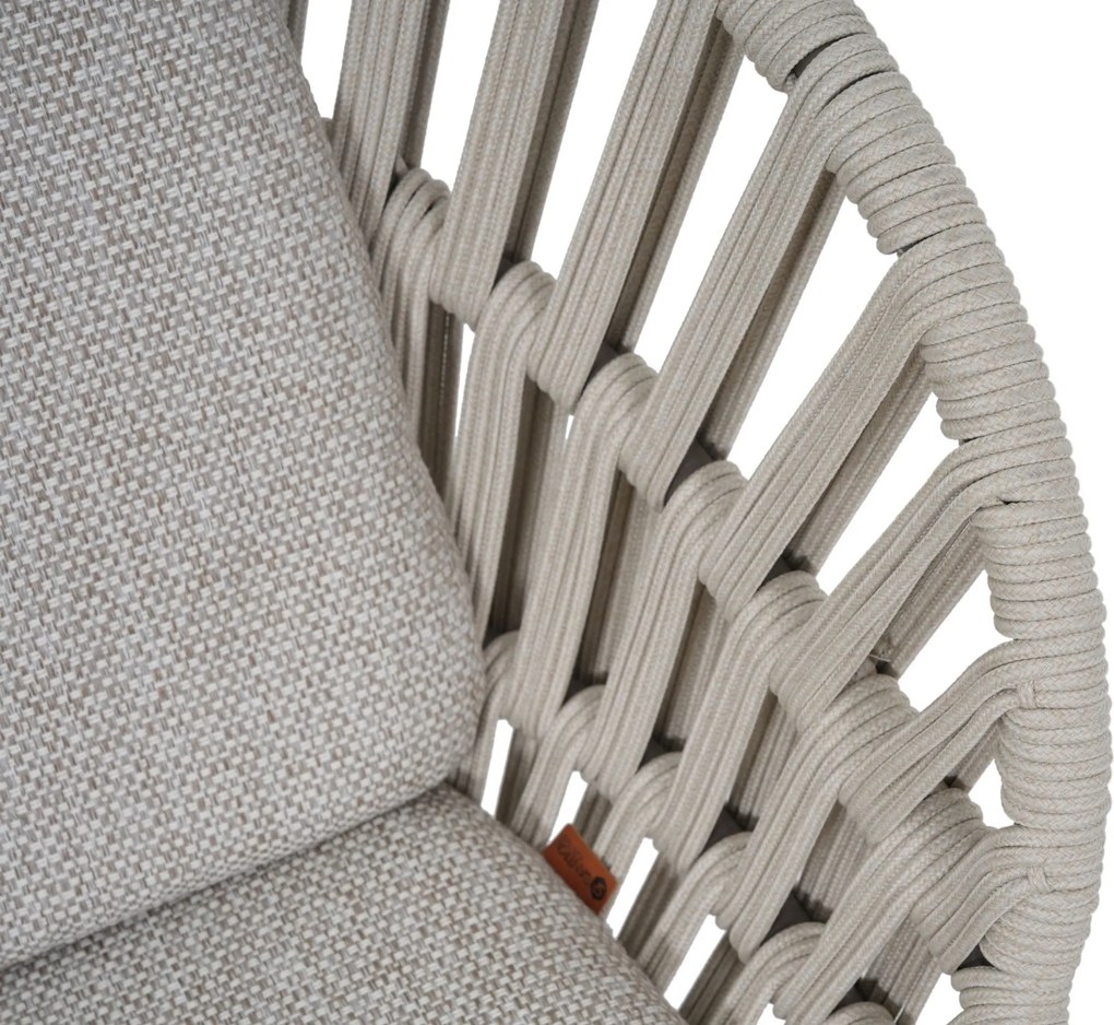Tuinset 6 personen 240 cm Rope Taupe Santika Furniture Santika